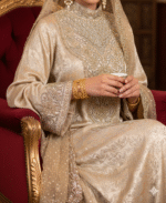 Sultana High Neck- Beige Champagne Mukhawar