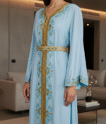 Royal Noor Blue Mist Moroccan Gown