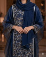 Amana Royal Navy Blue Kaftan - Image 4
