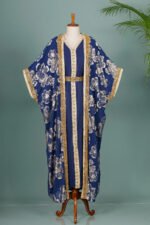 Royal Noor Navy Blue Moroccan Kaftan - Image 2