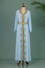 Royal Noor Blue Mist Moroccan Gown - Image 3