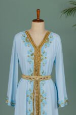 Royal Noor Blue Mist Moroccan Gown - Image 2