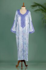 Haneen Mist Blue Cotton Mukhawar - Image 3