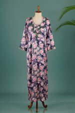 Dark Rose Bloom Mukhawar with Cape - Image 4