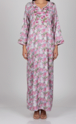 Tulip Bloom Beadwork Mukhawar with Pink sheila