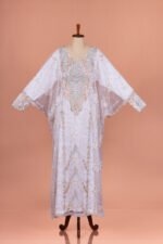 Emira Khaleeji Kaftan- White Hazel - Image 2