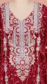 Emira Khaleeji Kaftan- Deep Red - Image 5