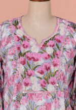 Tulip Bloom Beadwork Mukhawar with Pink sheila - Image 2