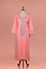 Emira Khaleeji Kaftan- Peach Pink - Image 3