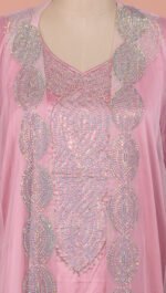 Emira Shrug Khaleeji Kaftan- Blush pink - Image 4