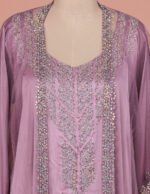 Emira Shrug Khaleeji Kaftan- Mauve - Image 5
