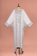 Emira Shrug Khaleeji Kaftan- Soft White - Image 3
